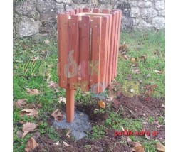 Ορθογώνιος κάδος απορριμμάτων ξύλινος
